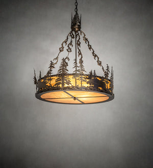 Meyda 34" Wide Moose at Dusk Inverted Pendant 98742
