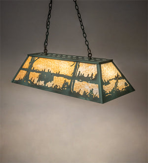 Meyda 48" Long Buffalo at Lake Oblong Pendant '99239