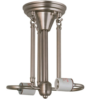 Meyda 13"W Brushed Nickel 2 LT Semi-Flushmount Hardware 99294