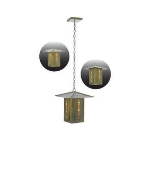 Meyda 14"Sq Moss Creek Stepping Stone Lantern Pendant 99412
