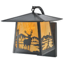 Meyda 12"W Stillwater Deer Creek Curved Arm Wall Sconce '99454