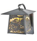 Meyda 12"W Stillwater Beaver Curved Arm Wall Sconce '99455