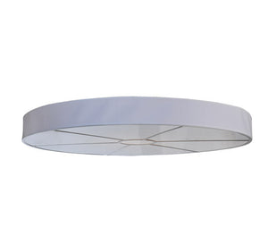 Meyda 72"W Cilindro White Textrene Flushmount '99663
