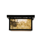 Meyda 12" Square Hyde Park Winter Pine Flushmount - 99669