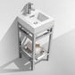 KubeBath Cisco 16 in. Stainless Steel Console with Acrylic Sink - Chrome, AC16
