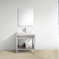 KubeBath Cisco 30 in. Stainless Steel Console with Acrylic Sink - Chrome, AC30