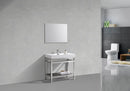 KubeBath Cisco 36 in. Stainless Steel Console with Acrylic Sink - Chrome, AC36