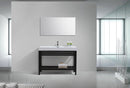 KubeBath Cisco 48 in. Stainless Steel Console with Acrylic Sink - Matte Black, AC48-BK