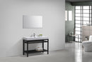 KubeBath Cisco 48 in. Stainless Steel Console with Acrylic Sink - Matte Black, AC48-BK