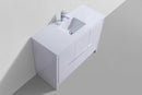 KubeBath Dolce 48 in. Modern Bathroom Vanity with White Quartz Counter Top - High Gloss White, AD648SGW