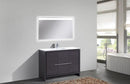 KubeBath Dolce 48 in. Modern Bathroom Vanity with White Quartz Counter Top - Gray Oak, AD648SWB