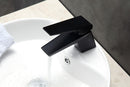KubeBath Aqua Siza Single Lever Modern Bathroom Vanity Faucet - Matt Black, AFB13BK