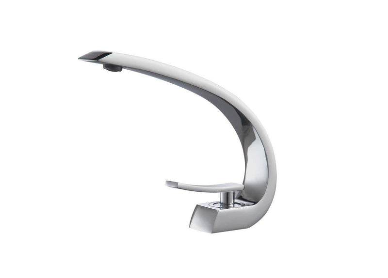 KubeBath Aqua Arcco Single Lever Modern Bathroom Vanity Faucet - Chrome, AFB1638CH