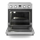 Thor Kitchen 5-Piece Appliance Package - 30-Inch Electric Range, Refrigerator, Dishwasher, Microwave, and Wine Cooler in Stainless Steel