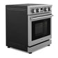Thor Kitchen 5-Piece Appliance Package - 30-Inch Electric Range, Wall Mount Range Hood, Refrigerator, Dishwasher, and Microwave in Stainless Steel