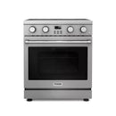 Thor Kitchen 4-Piece Appliance Package - 30-Inch Electric Range, Wall Mount Range Hood, Refrigerator, and Dishwasher in Stainless Steel