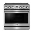 Thor Kitchen 2-Piece Appliance Package - 36-Inch Electric Range and Pro-Style Wall Mount Range Hood in Stainless Steel
