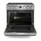 Thor Kitchen 3-Piece Appliance Package - 36-Inch Electric Range, Refrigerator, and Dishwasher in Stainless Steel