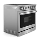 Thor Kitchen 2-Piece Appliance Package - 36-Inch Electric Range and Wall Mount Range Hood in Stainless Steel