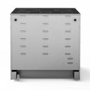 Thor Kitchen 6-Piece Appliance Package - 36-Inch Electric Range, Wall Mount Range Hood, Refrigerator with Water Dispenser, Dishwasher, Microwave, and Wine Cooler in Stainless Steel