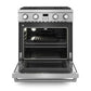 Thor Kitchen 5-Piece Appliance Package - 30-Inch Gas Range, Refrigerator, Dishwasher, Microwave, and Wine Cooler in Stainless Steel