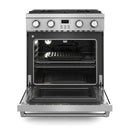 Thor Kitchen 4-Piece Appliance Package - 30-Inch Gas Range, Refrigerator, Dishwasher, and Microwave in Stainless Steel
