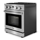 Thor Kitchen 4-Piece Appliance Package - 30-Inch Gas Range, Wall Mount Range Hood, Refrigerator, and Dishwasher in Stainless Steel