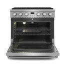 Thor Kitchen 3-Piece Appliance Package - 36-Inch Gas Range, Refrigerator with Water Dispenser, and Dishwasher in Stainless Steel
