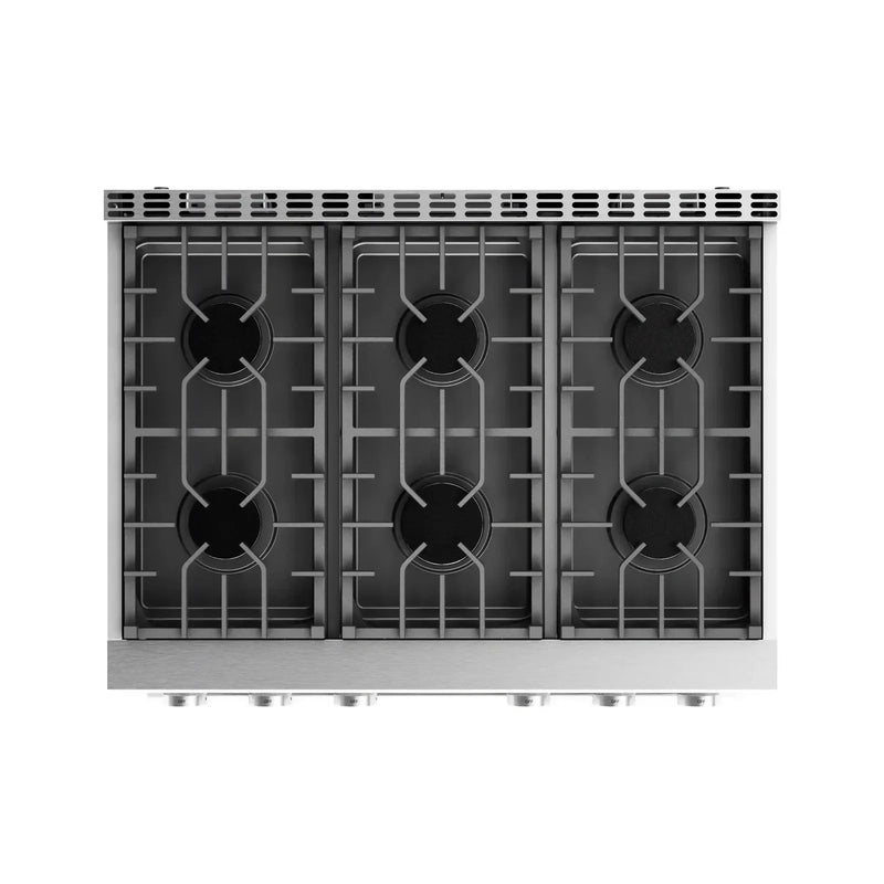 Thor Kitchen 2-Piece Appliance Package - 36-Inch Gas Range and Under Cabinet Range Hood in Stainless Steel