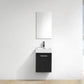 Bliss 16 in. Wall Mount Modern Bathroom Vanity - Black