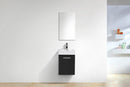 Bliss 16 in. Wall Mount Modern Bathroom Vanity - Black