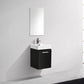 Bliss 16 in. Wall Mount Modern Bathroom Vanity - Black
