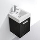 Bliss 16 in. Wall Mount Modern Bathroom Vanity - Black