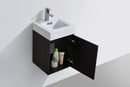 Bliss 16 in. Wall Mount Modern Bathroom Vanity - Black