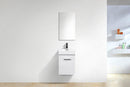 Bliss 16 in. Wall Mount Modern Bathroom Vanity - High Gloss White