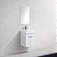 Bliss 16 in. Wall Mount Modern Bathroom Vanity - High Gloss White