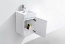 Bliss 16 in. Wall Mount Modern Bathroom Vanity - High Gloss White
