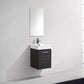 Bliss 16 in. Wall Mount Modern Bathroom Vanity - High Gloss Gray Oak