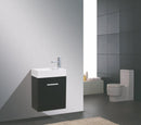 Bliss 18 in. Wall Mount Modern Bathroom Vanity - Black