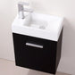 Bliss 18 in. Wall Mount Modern Bathroom Vanity - Black
