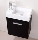 Bliss 18 in. Wall Mount Modern Bathroom Vanity - Black