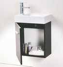 Bliss 18 in. Wall Mount Modern Bathroom Vanity - Black