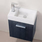 Bliss 18 in. Wall Mount Modern Bathroom Vanity - Gray Oak