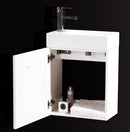 Bliss 18 in. Wall Mount Modern Bathroom Vanity - 	High Gloss White