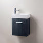 Bliss 18 in. Wall Mount Modern Bathroom Vanity - High Gloss Gray Oak