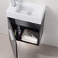 Bliss 18 in. Wall Mount Modern Bathroom Vanity - High Gloss Gray Oak