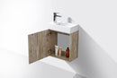 Bliss 18 in. Wall Mount Modern Bathroom Vanity - Nature Wood