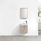 Bliss 18 in. Wall Mount Modern Bathroom Vanity - Nature Wood
