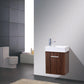 Bliss 18 in. Wall Mount Modern Bathroom Vanity - Walnut