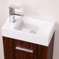 Bliss 18 in. Wall Mount Modern Bathroom Vanity - Walnut